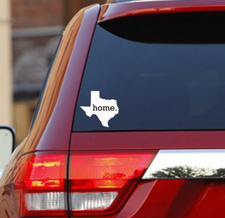 Texas Home State Car Decal Sticker