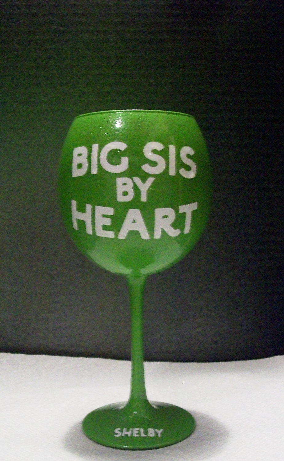 Personalized Big Sis/Little Sis Wine Glass