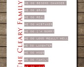 In our home, We Do... FAMILY HOME RULES Print, Personalized Subway Art with family name, Housewarming Gift, Typography Print, 8 x 10 print