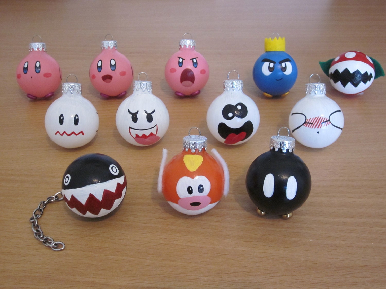 Mario and Kirby Ornaments (Choose any 4)