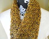 Luxurious Cowl / Neck Warmer - Gold / Plum Purple / Green