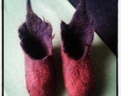 Design Your Own Hand Felted Slippers Children's Pixie Boots and Fairy Shoes. Custom Order. Deposit Only.