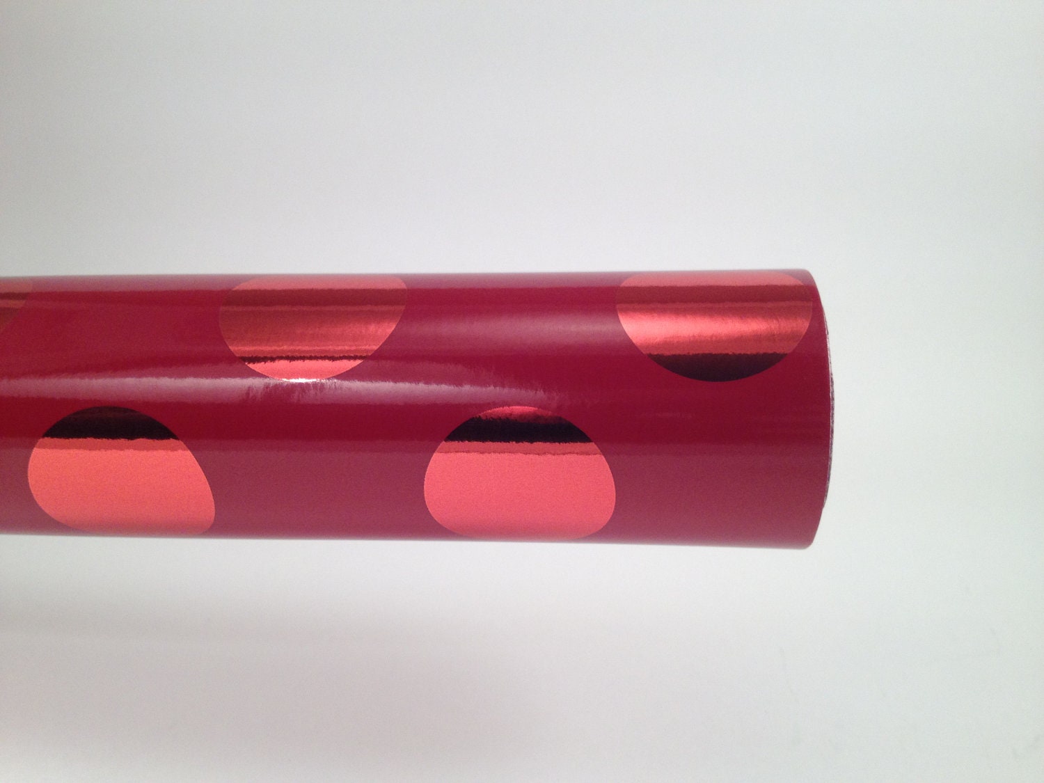 Red Metallic Dot Wrapping Paper Roll - 30"x24' - Perfect for Holiday, Christmas Gifts