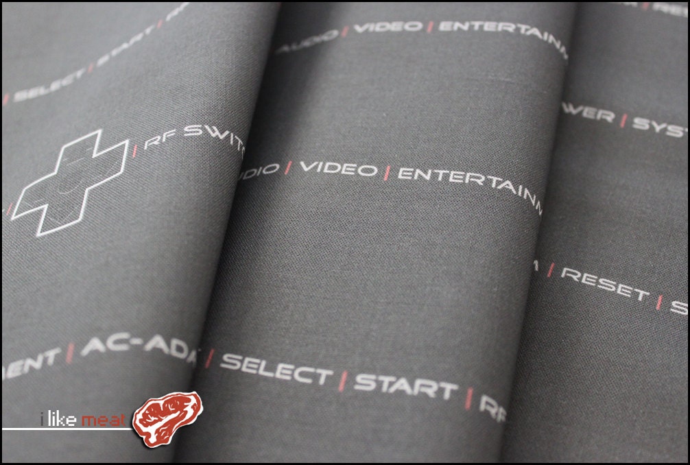 8bit Labels - One Yard of Nintendo themed Kona Cotton Fabric