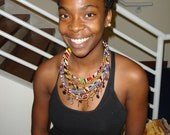 Set Of 4 Authentic African Maasai Beaded Chokers Necklaces Ethnic Wear Very Dressy But Also Cool Casual Tribal Bohemian And Decorative Too