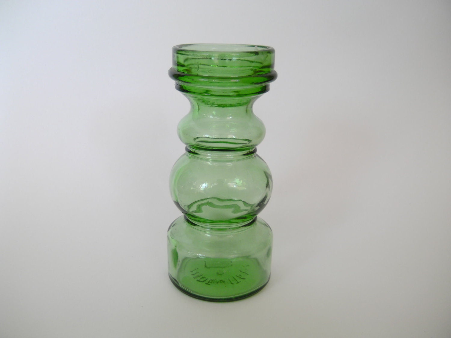 Italian glass candleholder or vase from 70s