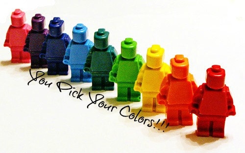 10 Sets of 5 Building Brick Mini Figurine Men Crayons Party Favors Il_170x135