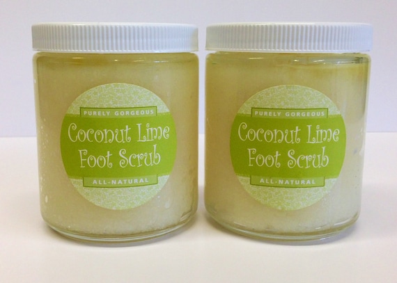 Coconut Lime Foot Salt Scrub - Made in Napa Valley