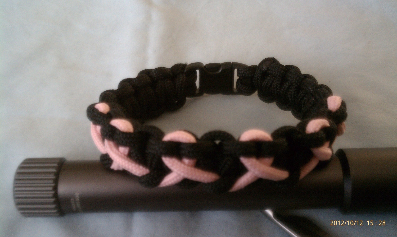 Custom made Paracord Braclets Breast Cancer Awarness