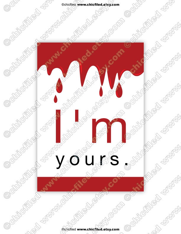 Printable Subway Art True Blood Drops Black Red image graphic Halloween 5" x 7" Jpg and Pdf poster sheet Personal & Commercial use c00003-8