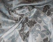 Blue Floral Fabric, Blue Seaside Paradise Traditional Tapestry Home Decor Upholstery Fabric By the Yard.  (1) Yard 36'' Length  54'' Width