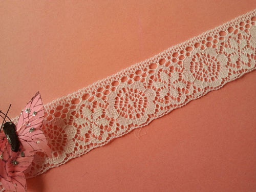 2 Metres 35 MM Nottingham Lace White Doll Baby Craft Card Wedding Dress