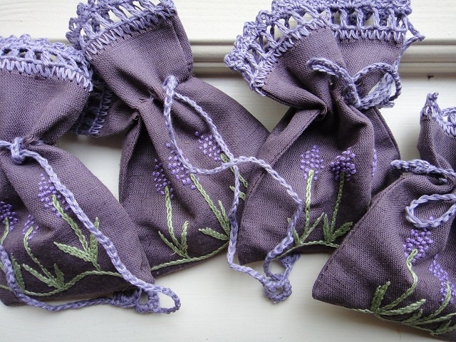 Handmade Pure Linen  Lavender Sachets Bags potpourri - BalticSea