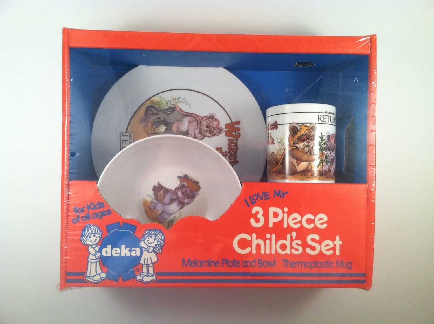 1982 Star Wars Return of the Jedi 3 Piece Ewok Set
