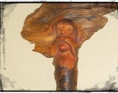 Wood Carving Rustic Spirit Face