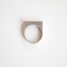 Minimalist Flat Top Ring in White Brass