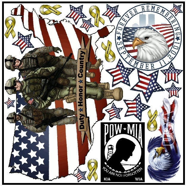 Patriotic Graphic Kit - reusable decal sticker decorations Il_170x135