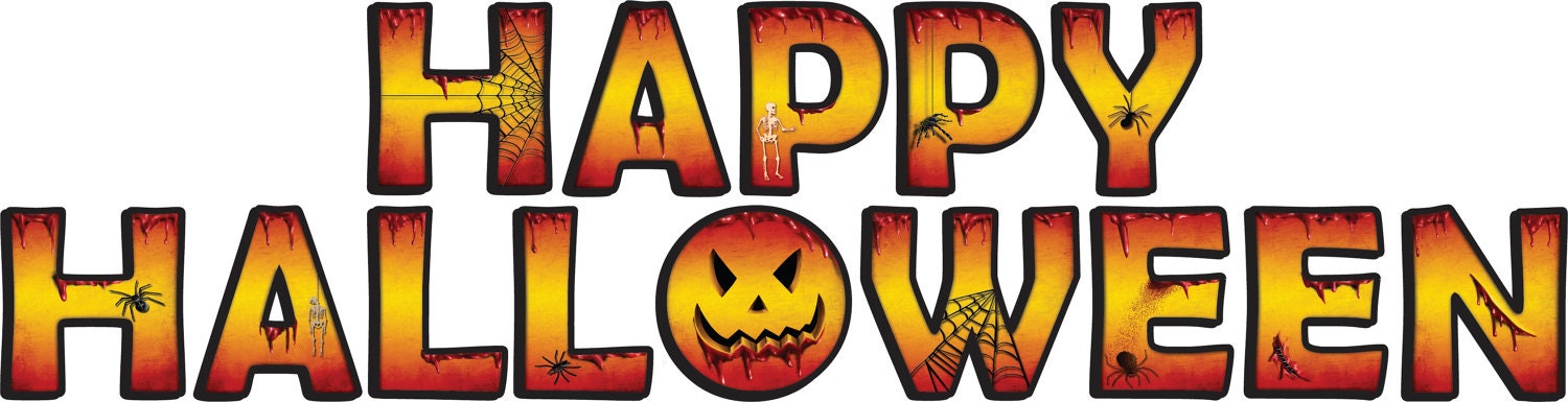 Halloween Letter Kit - reusable decal sticker decorations Il_570xn