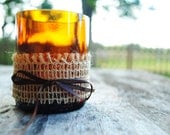Upcycled Beer Bottle Votive Or Tea Light Holder