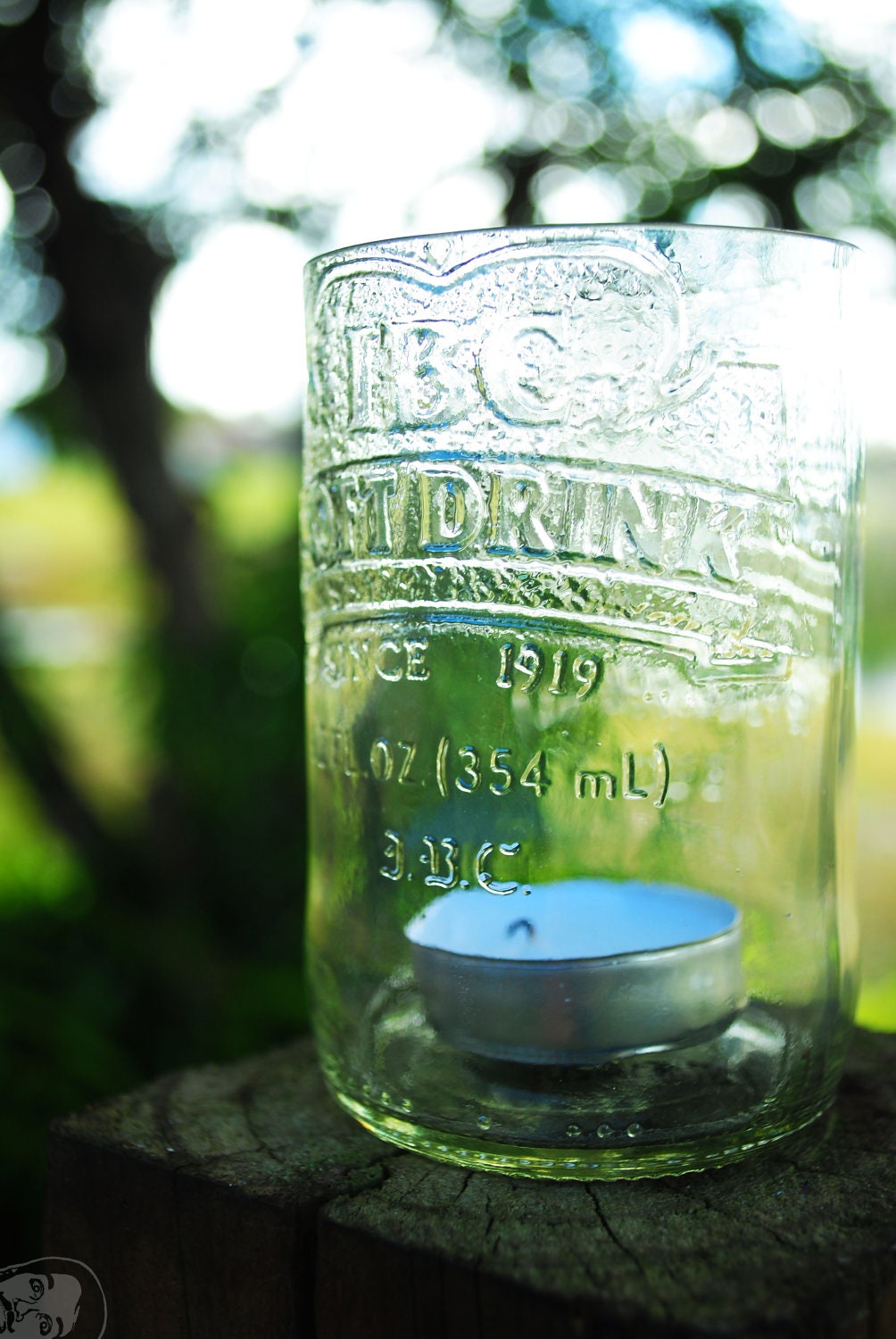 Upcycled Root Beer Bottle Votive Holder