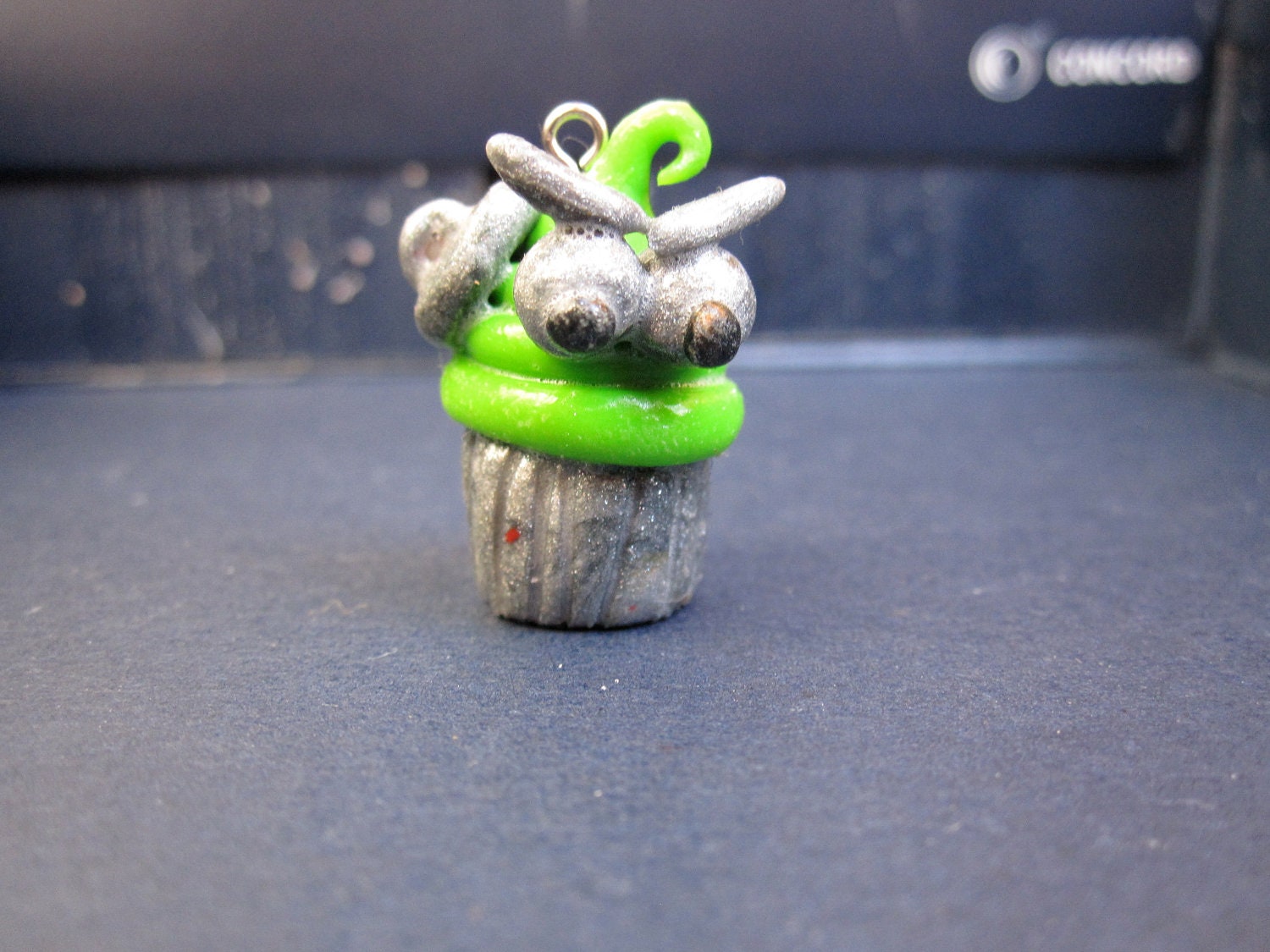 Oscar the Grouch Cupcake Charm - Cute and Handmade