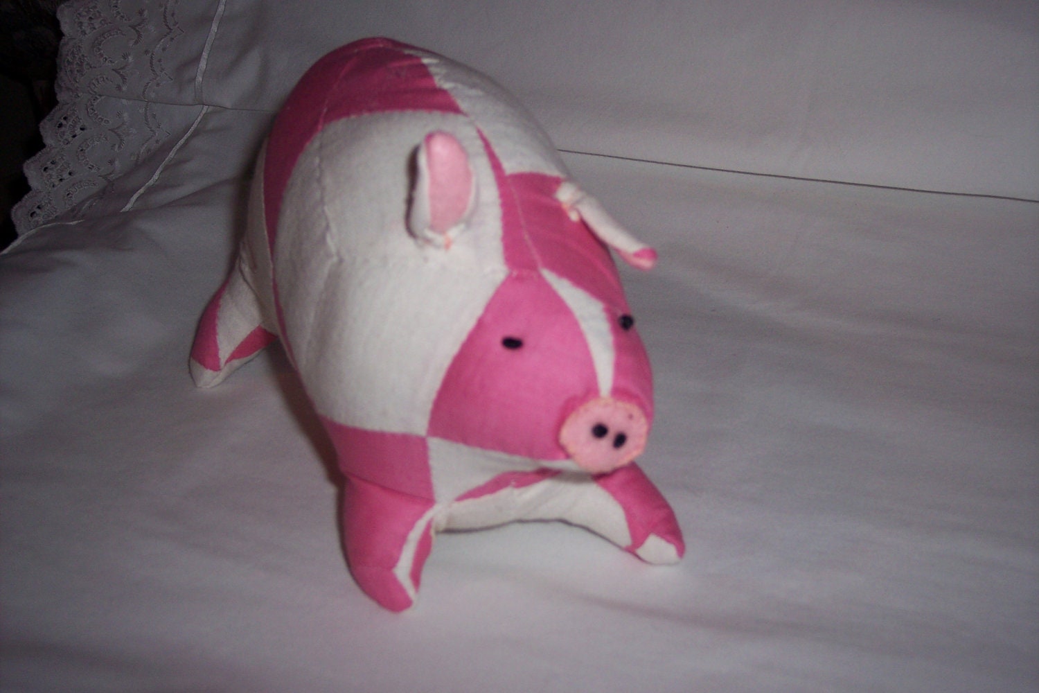 Quilted Stuffed Little Pink Pig Child Safe Farm Animal