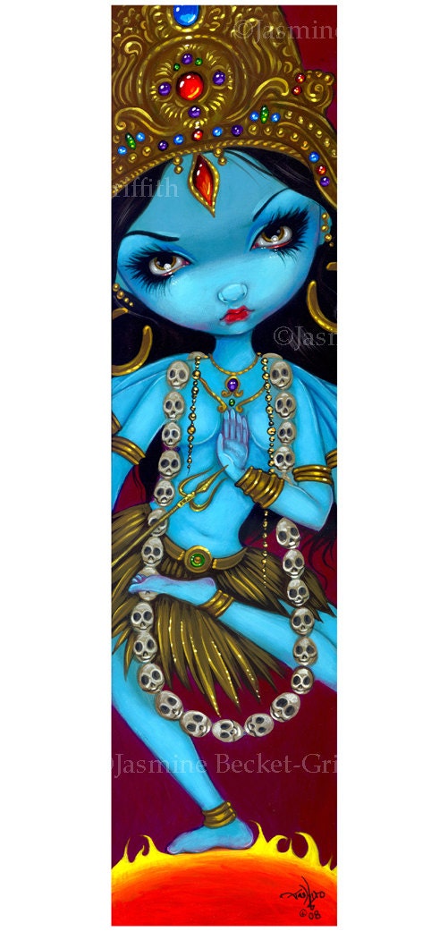 Kali hindu india goddess fairy art print by Jasmine Becket-Griffith BIG 4.5x18.5