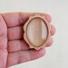 Brooch Bezel - Brooch Blank - Handmade by ArtBASE - Pendant Tray - Maple - Oval - 30 x 40 mm -  Glass Cab - (D31-Mp)