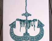 Anchor Woodcut Print