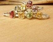 Sapphire Branch and Twig Rings