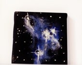 mini painting: night sky, miniature, galaxy, stars, outer space