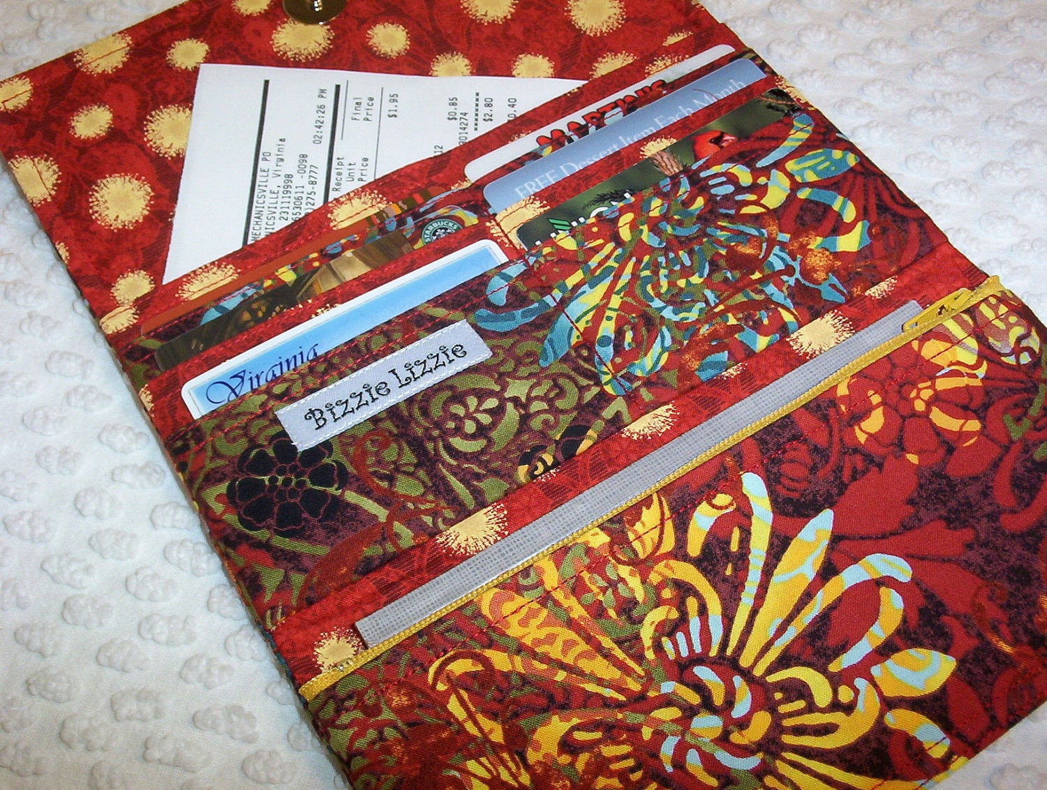 Women's Wallet Organizer Wallet Made to Order Clutch Tri Fold Wallet - Your Choice of Fabrics Custom Made to Order Wallet