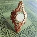 White Druzy Quartz Ornate Ring Art Nouveau Antique Style Statement Right Hand Ring also in Black and  pink gemstone