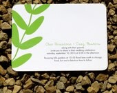 Wedding Invitation Modern Leaves Wedding
