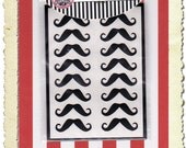 Tiny Handlebar Moustache Stickers and Mustache Decals for Electrical Outlets