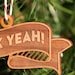 Set of 2 Banner Ornaments -- Lasercut