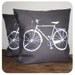 Bicycle Pillow Cover 16x16'' Grey