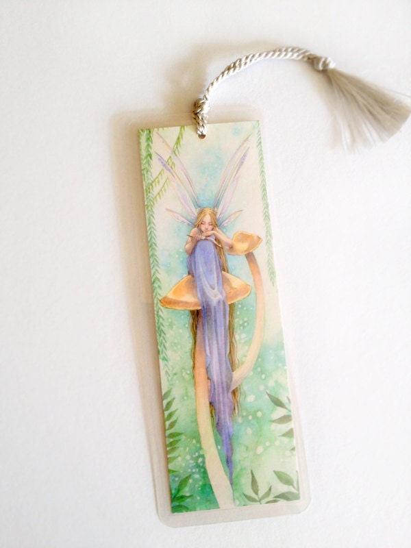 Mushroom Fairy Bookmark Woodland Fairy Reading Book