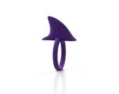 Purple Shark Ring, Sharkring, Nautical ring, Modern ring, sharkfin, cool ring, Shark jewellery, jewelry for the nautical lover