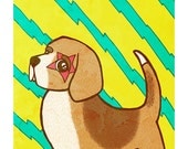 Beagle Dog 5x7 Illustration Print