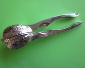 Vintage German Walnut Metal Nutcracker