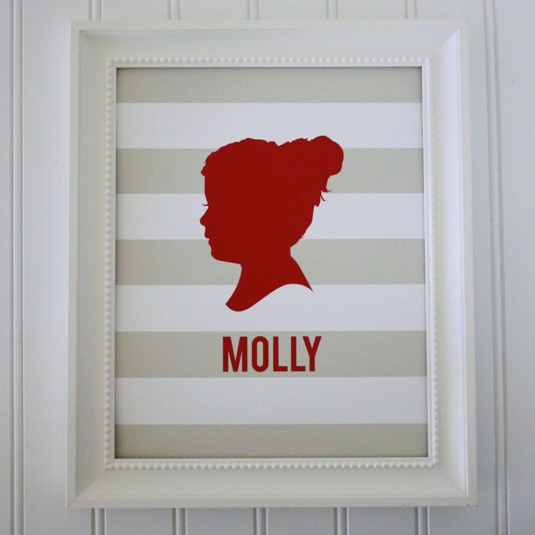 Silhouette Custom Print 5x7 made from your photo - by Simply Silhouettes
