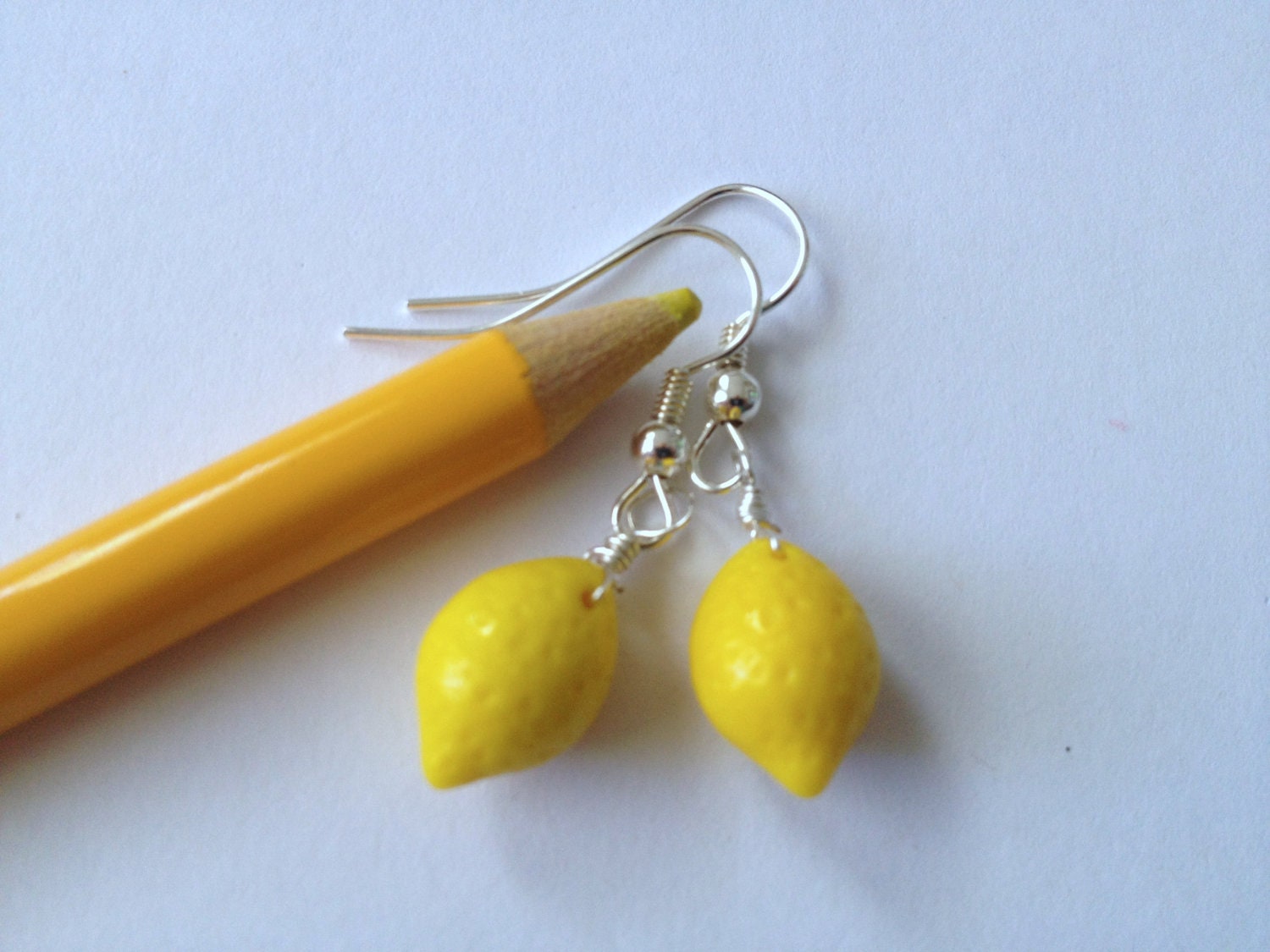 Simple Lemon Dangle Earrings