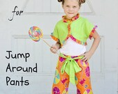 Whimsy Couture Sewing Pattern Tutorial ebook Jump Around Pants straight cut, easy and fast nb - 10 girls boys Pdf
