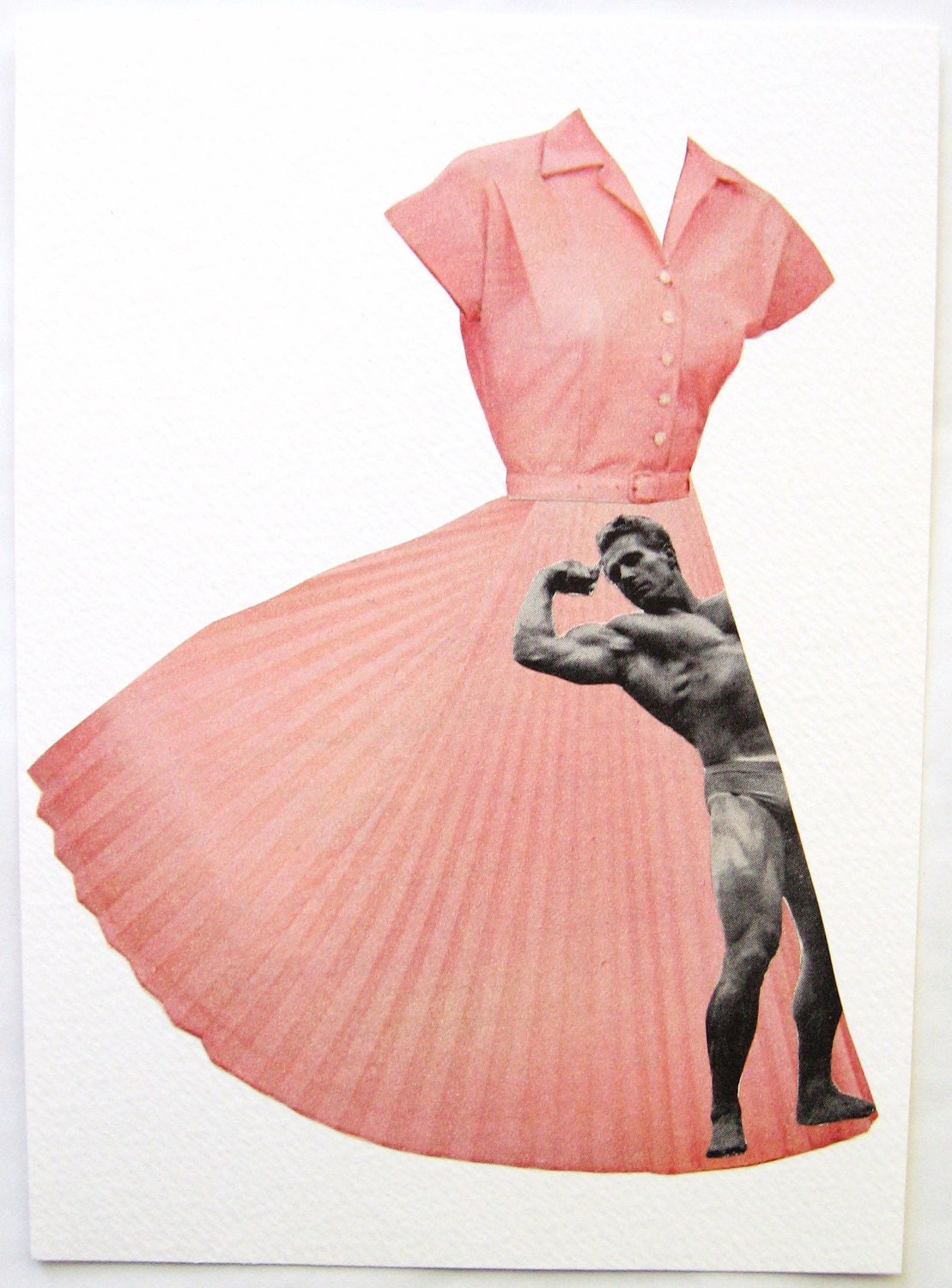 The Macho Chic Dress. An Original Collage