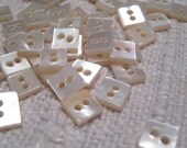 Vintage Itsy Bitsy Buttons Tiny Antique Mother of Pearl Shell Doll Buttons