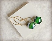 Emerald Green Dangle Earrings