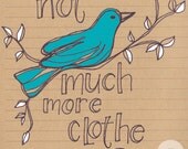 Scripture Illustration, Modern Bible Verse Art, Blue Bird On Branch (8x10)