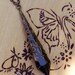 Witching Hour Bronze Age . Crystal Magickal Prism Divination Pendulum Necklace . Bronze Filigree Pendant . 30 inch