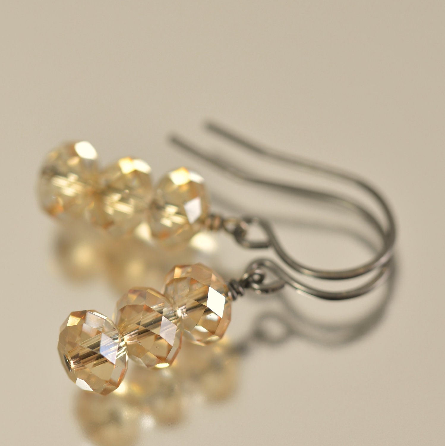 Golden Shadow Authentic Swarvoski crystal Earrings